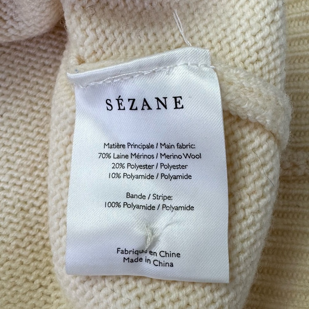 Sezane Cream Cardigan with Multicolor Confetti Detail - Picture 11 of 12